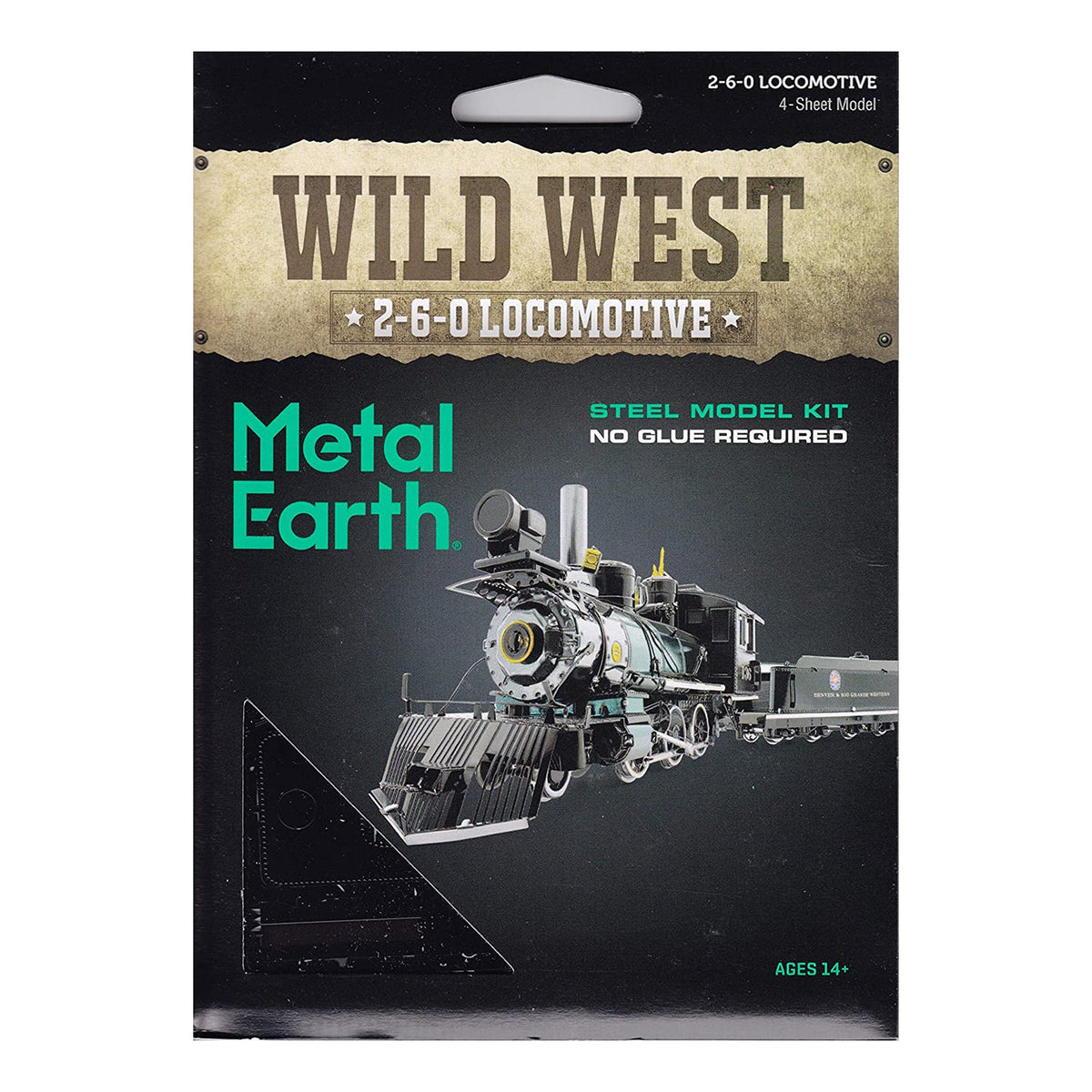 Metal Earth Wild West 2-6-0 Locomotive Model Kit| Eugene Toy & Hobby