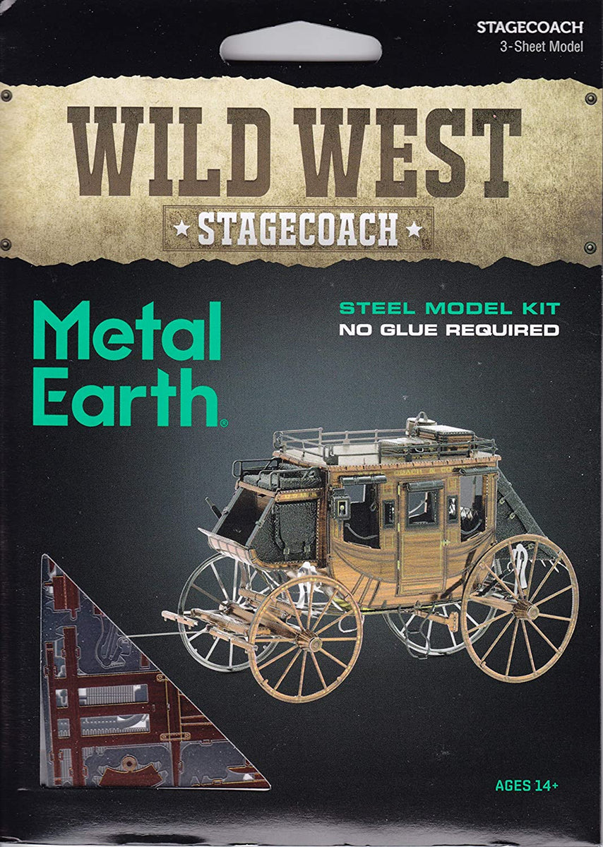 Metal Earth Wild West Stagecoach Model Kit| Eugene Toy & Hobby