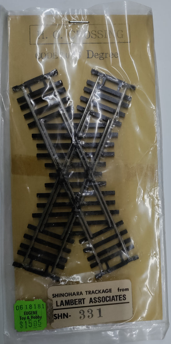Shinohara 331 HO Code 70 Nickel Silver 45° Crossing Eugene Toy & Hobby
