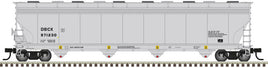 N Eastman Tennessee ETCX 58105 (gray, black) ACF 5800 4-Bay Plastics Covered Hopper