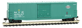 N New York Central 215147 (Jade Green, Small Cigar Band Logo) 50' Boxcar with 10' Door, No Roofwalk, Short Ladders