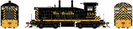 HO EMD-GMD SW1200 - Standard DC -- Denver & Rio Grande Western 138 (black, Aspen Gold)EMD-GMD SW1200 - Standard DC -- Denver & Rio Grande Western 138 (black, Aspen Gold)