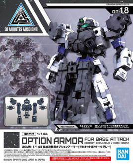 30MM Option Armor for Base Attack [Rabiot Exclusive/Dark Gray] (1/144 Scale) Gundadm Detail Kit