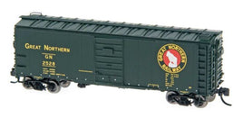 40' 12-Panel Boxcar - Ready to Run -- Great Northern (Express scheme, Pullman Green, Rocky Logo)