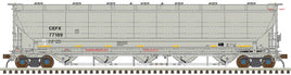 N CEFX #77077 (gray, Yellow Conspicuity Marks) Trinity 5660 PD Covered Hopper