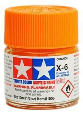 Tamiya Color X-6 Orange Acrylic Paint 23mL