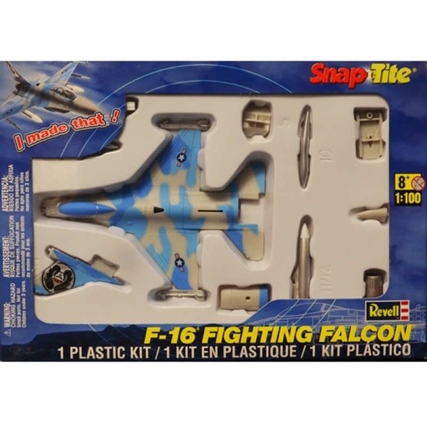 F16 Fighting Falcon (1/100 Scale) Aircraft Model Kit Eugene Toy & Hobby