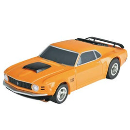 70 Mustang Boss Orange Slot Car MEGA G+ HO Scale