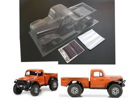 1946 Dodge Power Wagon Rock Crawler Clear Body 12.3 Whlbase for Axial SCX10 1/10 Scale