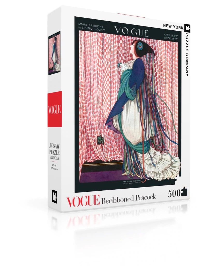 Vogue Beribboned Peacock (500 Piece) Puzzle| Eugene Toy & Hobby