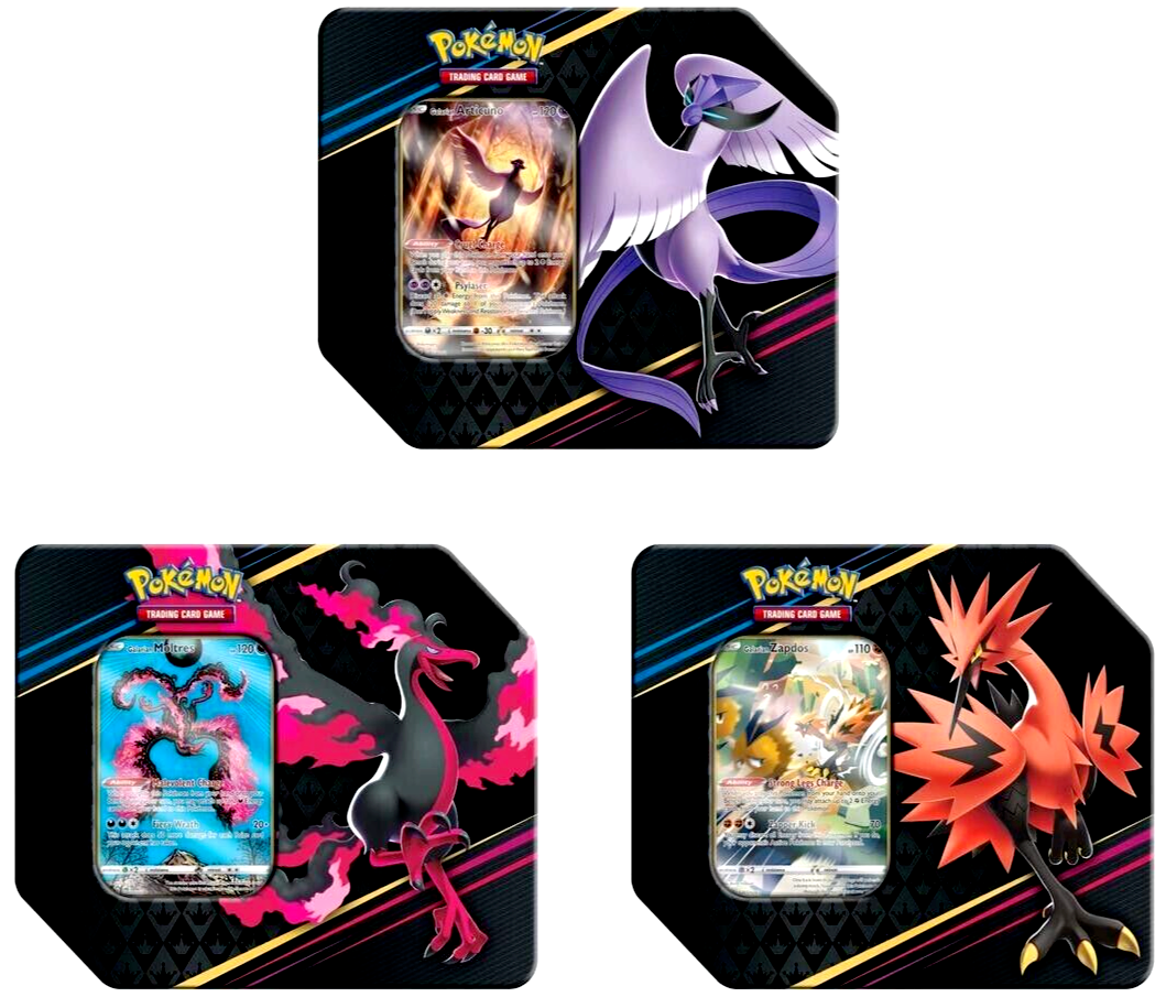 Pokemon TCG Crown Zenith Legendary Birds Tin| Eugene Toy & Hobby