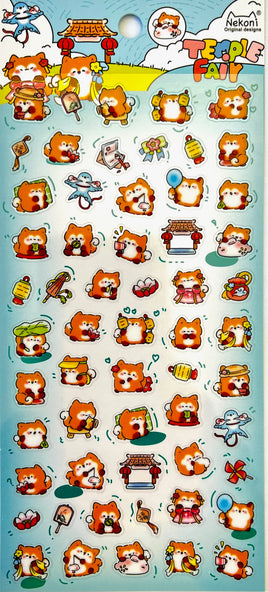 Fox Party Flat Stickers