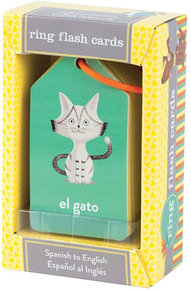 Ring Flash Cards Spanish to English