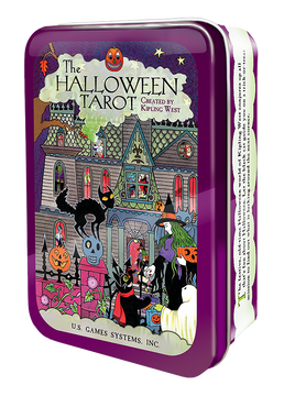 The Halloween Tarot Deck in a Tin