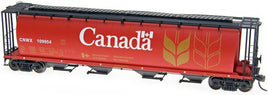 HO Scale - Government of Canada 59‚Ä? 4-Bay Cylindrical Covered Hopper with Round Hatches - CNWX