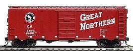 HO Scale - 40' Vermillion Red 12 Panel Boxcar - Great Northern