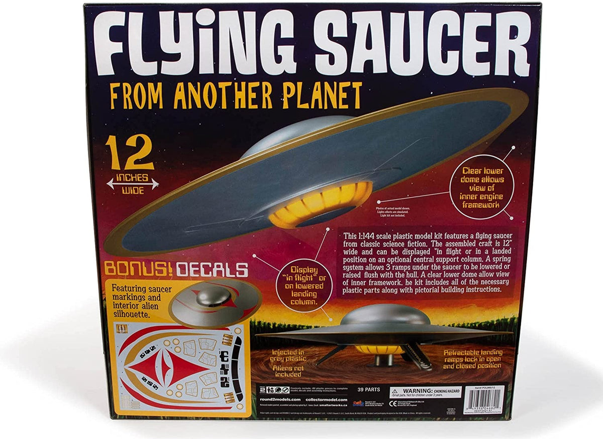 12" Flying Saucer (1/144 Scale) Science Fiction Kit Eugene Toy & Hobby