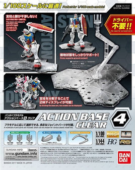 Clear Action Base 4 (1/144 and 1/100 Scale) Model Stand