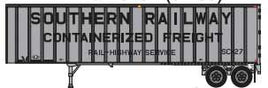 Flexi-Van 40' Exterior-Post Semi Trailer - Assembled -- Southern Railway 9 (silver, black, Billboard Containerized Freight)
