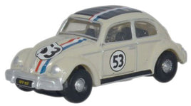 1960s Volkswagen Beetle Herbie #53 (Pearl White, red, blue)