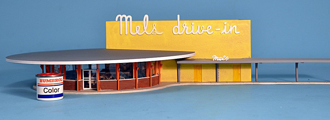 HO Mel's Drive-In (1/87 Scale) Building Model Kit| Eugene Toy & Hobby