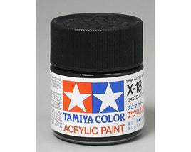 Tamiya Color X-18 Semi-Gloss Black Acrylic Paint 23mL