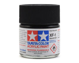 Tamiya Color XF-1 Flat Black Acrylic Paint 23mL