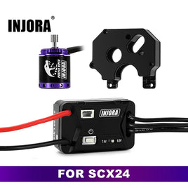 INJORA MBL32 G2 Waterproof Brushless ESC & 1721 Purple Viper Motor for 1/24 SCX24 INJMBL32G2-INM19-SCX24