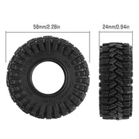 INJORA 1.0" 58*24mm King Trekker A/T Tires (T1017) (4) INHYQT-1017