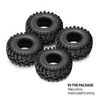 INJORA 1.0" Swamp Stomper Tires (58mm) (T1015) (4) INJYQT-1015