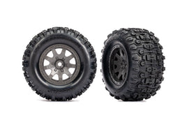 Traxxas Gray Front Wheels w/ Sledgehammer Tires (2) TRA10771-GRAY