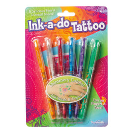 Toysmith Ink-a-do Tattoo Gelicious Pens And Stencil Set