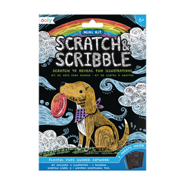 Ooly Scratch And Scribble Playful Pups Guided Artwork Mini Kit