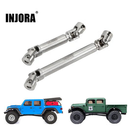 INJORA Stainless Steel Drive Shafts with D Shaped Hole for SCX24 Gladiator Power Wagon INJSCX24-153SR