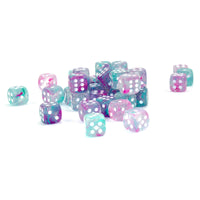 Chessex 12mm D6 Set Dice 36 Count Nebula Wisteria White Luminary CHX27945