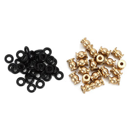 INJORA 20PCS Aluminum / Brass Joint Balls Pivot Balls with O-rings for INJORA SCX24 Shock Links INJSCX24-124GD