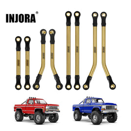 INJORA 8PCS Brass High Clearance Links Set for 1/18 TRX4M High Trail K10 F150 (4M-77) INJ4M-77