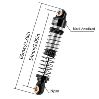 INJORA 53mm Aluminum Threaded Oil Shocks for 1/18 TRX4M (4M-24) INJ4M-24