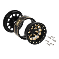 INJORA 1.3" 68g/pcs Brass -3.75mm Offset Wheels for Micro Crawlers (W1301) INJYQW-1301BGD