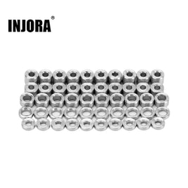 INJORA 50PCS M1.4 M2 Flat Stainless Steel Washers Spacers for 1/24 SCX24 AX24 INJSCX24-166