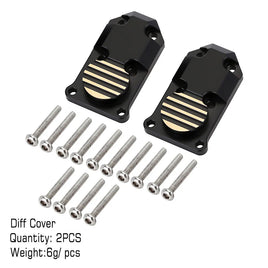 INJORA 2pcs 6g/pcs Black Brass Diff Cover for Axial SCX24 AX24 INJSCX24-36BK