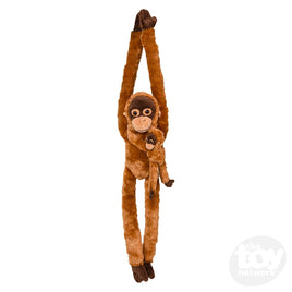 Adventure Planet Hanging Mom And Baby Orangutan 28 Inch Plush Figure