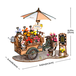 Robotime Rolife Blossom Cart 3D Puzzle Creation Set