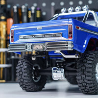INJORA CNC Aluminum Front Rear Bumper with Dual Exhaust for 1/18 TRX4M High Trail F150 INJ4M-95FR