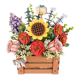 Robotime Rowood Elegant Flower Moments Wooden Bloom Box Building Set
