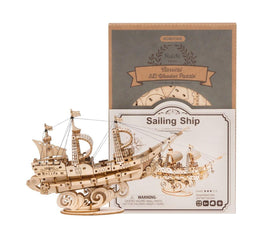 Robotime Rolife Sailing Ship Classical 3D Wooden Puzzle Building Set