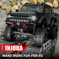 INJORA CNC Aluminum Front Rear Bumpers V2 for 1/18 TRX4M Bronco (4M-43) INJ4M-43FR