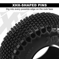 INJORA 1.3" 72*24mm XHX Pin Tires (T1321) (4) INJT1321