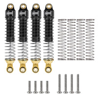 INJORA 59mm Long Threaded Oil Shocks with Brass End for 1/18 TRX4M Upgrade INJ4M-71BK-4