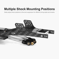 INJORA Carbon Fiber LCG Chassis Kit for 1/24 SCX24, 132mm Wheelbase, 12° Skid Angle INJINC-24S-C